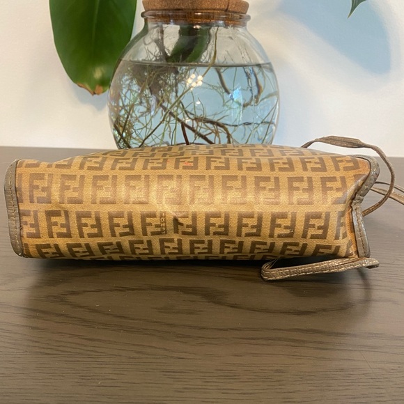 FENDI Zucchino Coated Canvas Leather FF Monogram Crossbody Purse Bag - Vintage - Picture 9 of 12